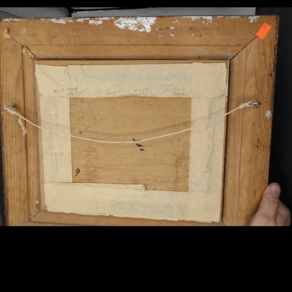 Vintage barnscape oil painting by Everett Woodson - Picture 8 of 9